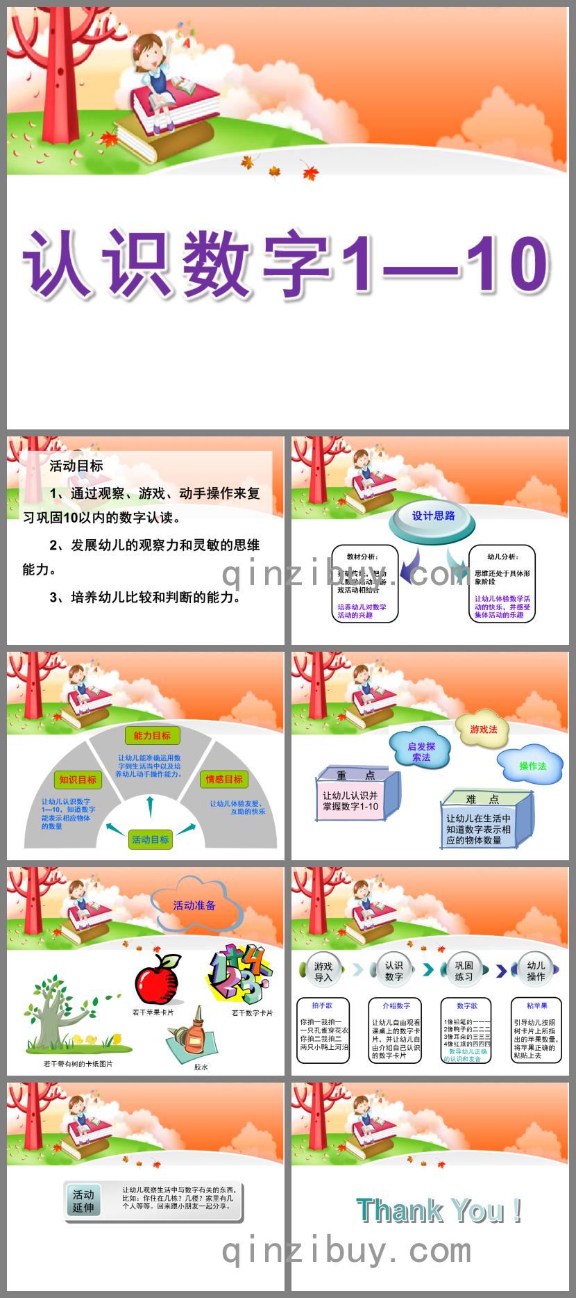 中班数学认识数字1—10PPT课件