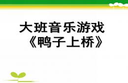 大班音乐活动鸭子上桥PPT课件歌曲