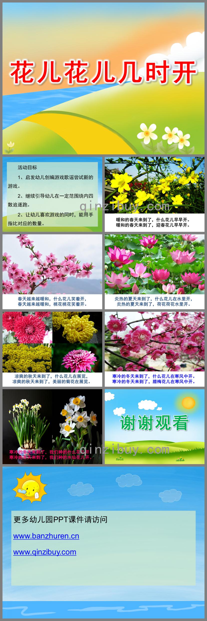 中班科学花儿花儿几时开PPT课件