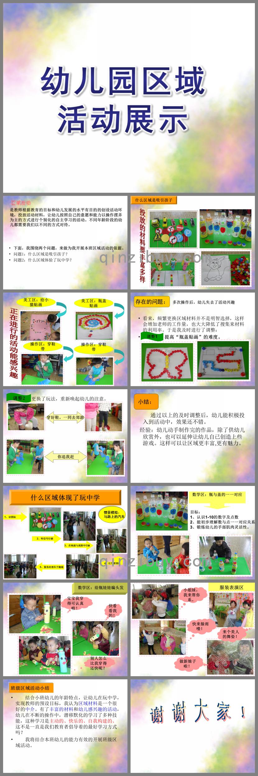 幼儿园区域活动展示PPT课件