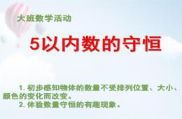 大班数学活动5以内数的守恒PPT课件