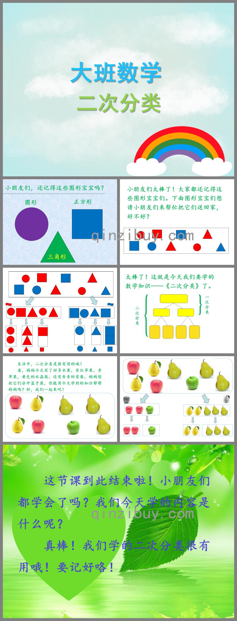 大班数学二次分类PPT课件