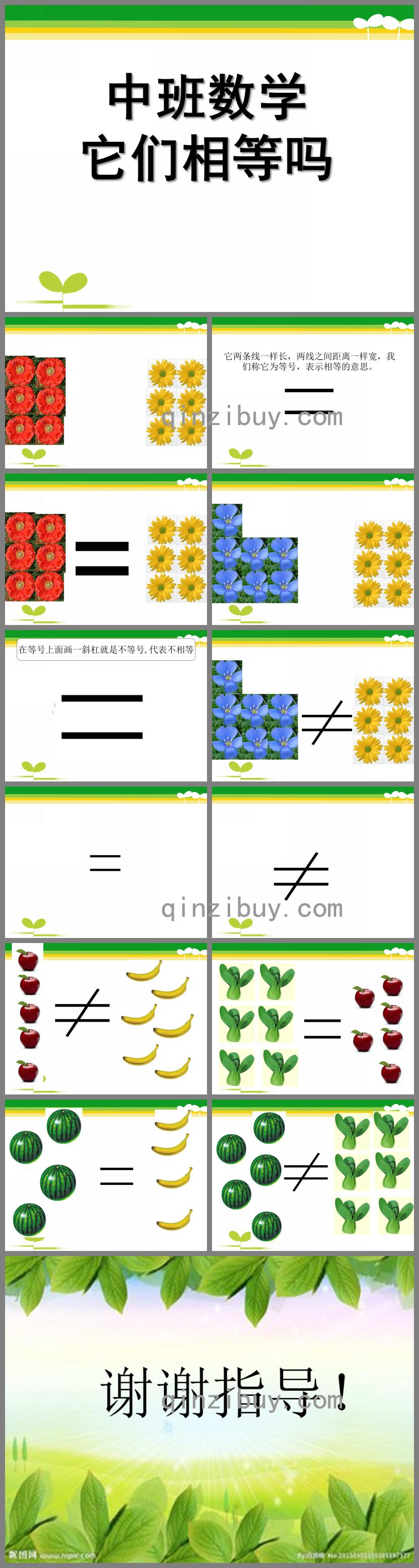 中班数学优质课它们相等吗PPT课件