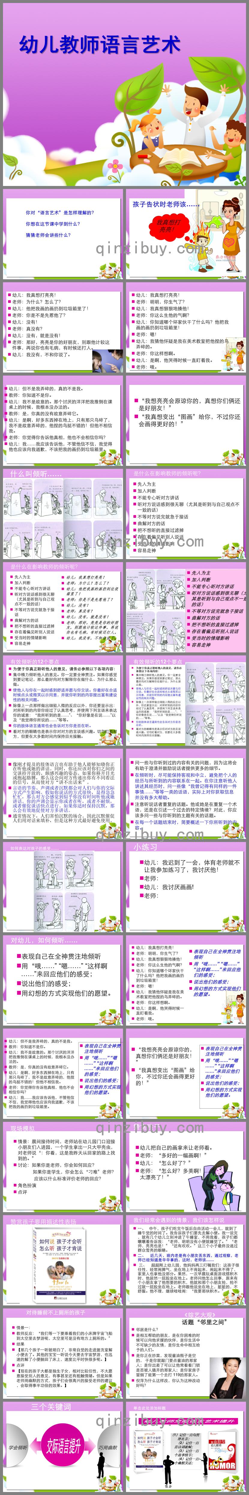 幼儿教师语言艺术资料PPT课件