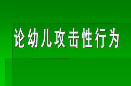 论幼儿攻击性行为PPT课件