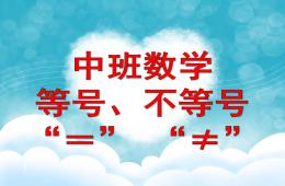 中班数学活动等号、不等号PPT课件