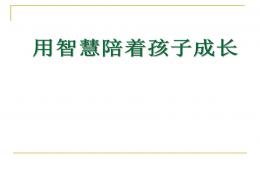 家庭教育——用智慧陪伴孩子成长PPT课件