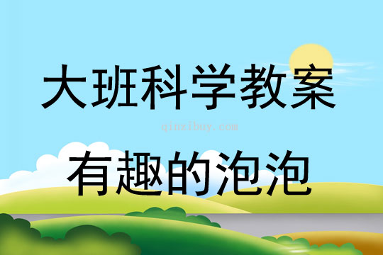 大班科学活动教案：有趣的泡泡教案(附教学反思)