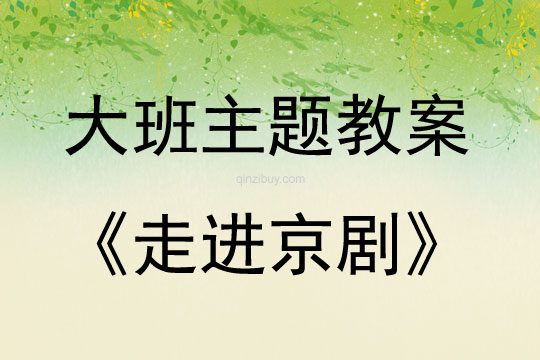 大班主题活动走进京剧教案反思