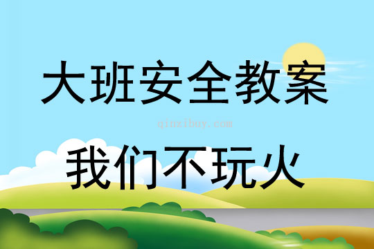 大班安全教育活动我们不玩火教案反思