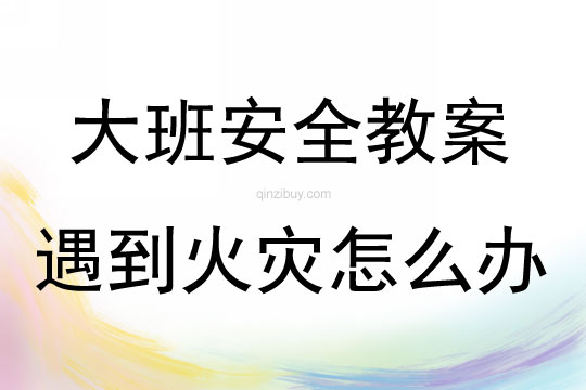 大班安全活动遇到火灾怎么办？教案反思