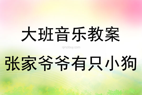 大班音乐活动张家爷爷有只小狗教案反思