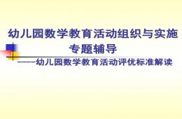 幼儿园数学教育活动组织与实施PPT课件