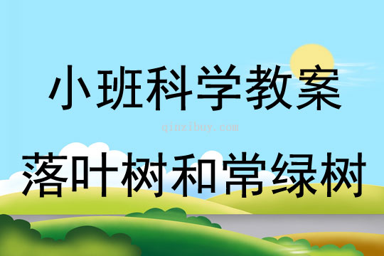 小班科学落叶树和常绿树教案反思