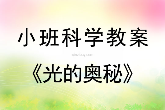 小班科学光的奥秘教案反思