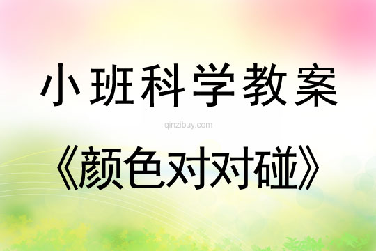 小班科学活动教案：《颜色对对碰》教案(附教学反思)