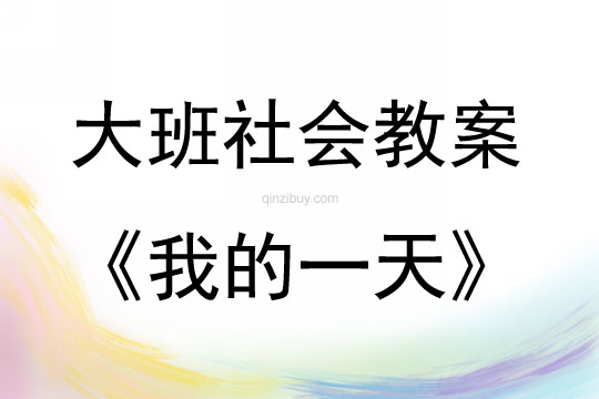 大班社会活动我的一天教案反思