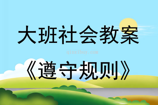 大班社会活动教案：遵守规则教案