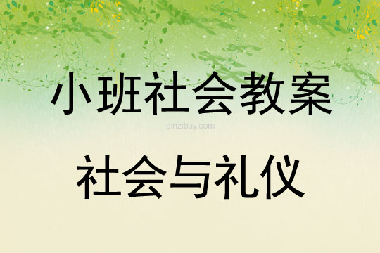 小班社会社会与礼仪教案反思