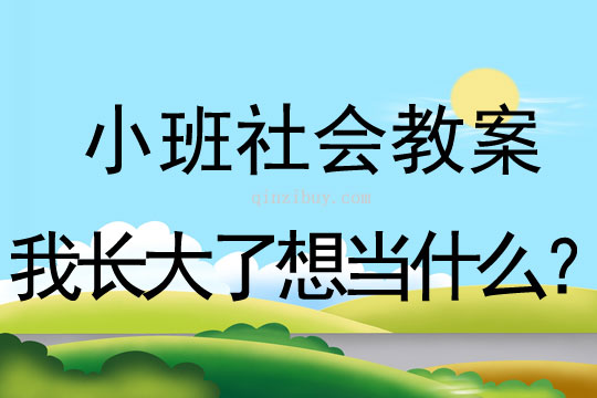 小班社会活动我长大了想当什么？教案反思