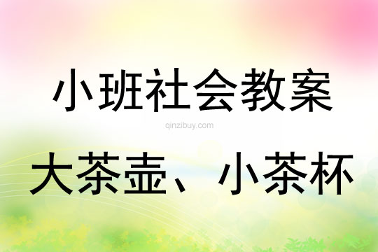 小班社会活动大茶壶、小茶杯教案反思