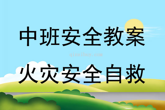 中班安全活动火灾安全自救教案反思