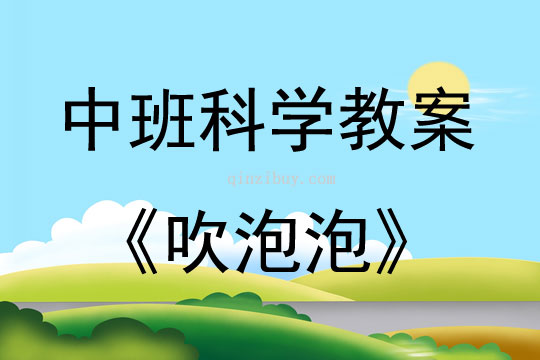 中班科学活动《吹泡泡》教案反思