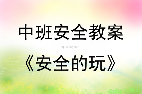 中班安全活动教案：安全的玩教案