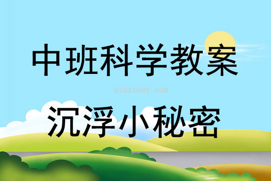 中班科学沉浮小秘密教案反思