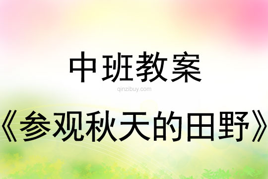 中班秋天教案：参观秋天的田野中班秋天教案：参观秋天的田野