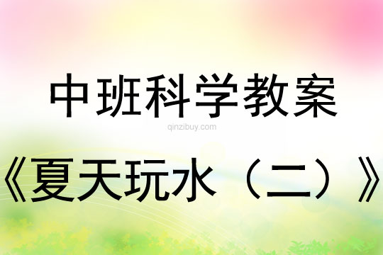 幼儿园中班科学教案：夏天玩水（二）中班科学教案：夏天玩水