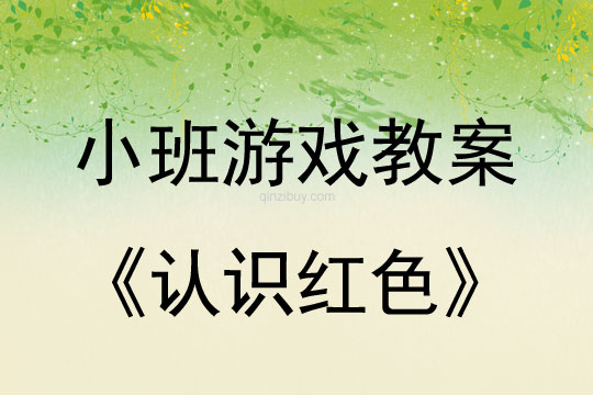 小班科学游戏活动认识红色教案反思