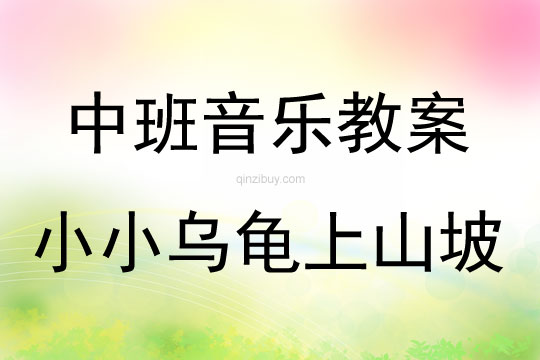 中班音乐活动教案：小小乌龟上山坡教案(附教学反思)