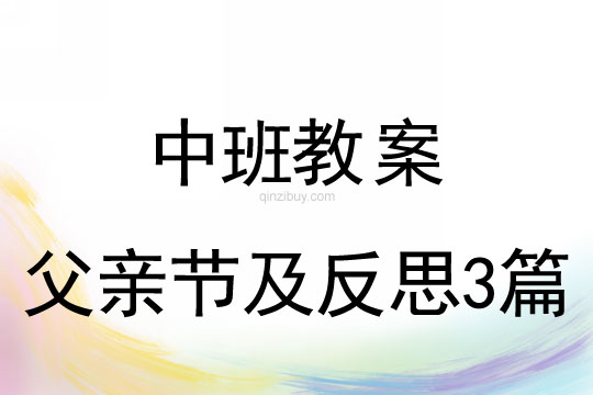 中班父亲节活动方案反思3篇