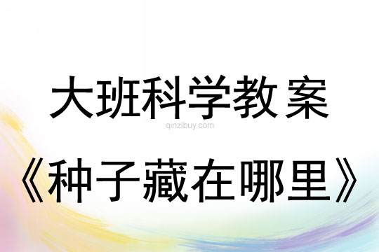 大班科学教案：种子藏在哪里大班科学教案：种子藏在哪里