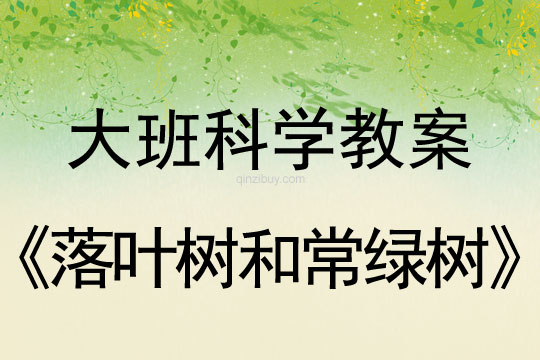 大班科学：落叶树和常绿树大班科学：落叶树和常绿树