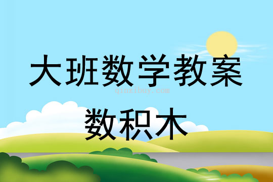 大班数学：数积木大班数学：数积木