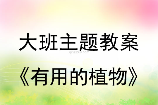 大班主题：有用的植物大班主题教案：有用的植物