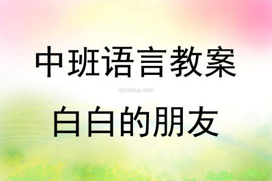 中班语言活动白白的朋友教案反思