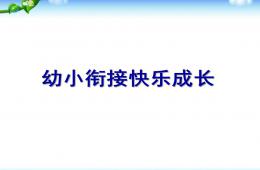 幼儿园幼小衔接讲座教研课有效的小小衔接PPT课件