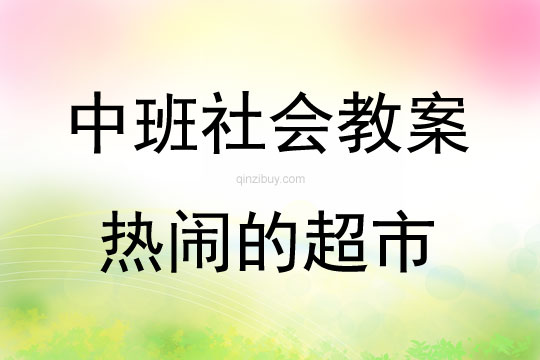 中班社会活动热闹的超市教案反思