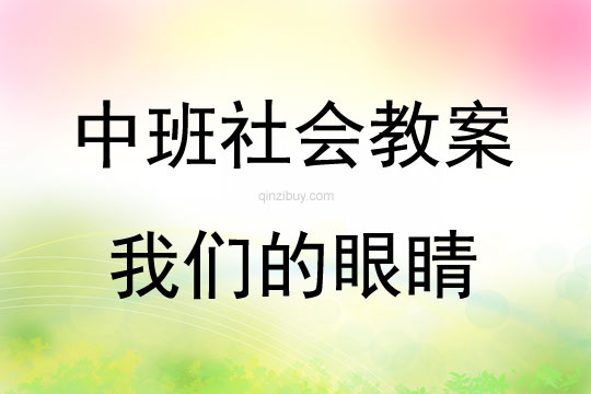 中班社会活动教案：我们的眼睛教案(附教学反思)