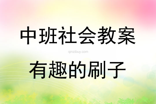 中班社会活动教案：有趣的刷子教案(附教学反思)