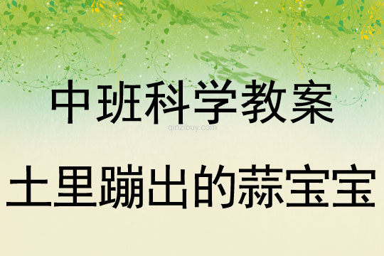 中班科学教案：土里蹦出的蒜宝宝中班科学教案：土里蹦出的蒜宝宝