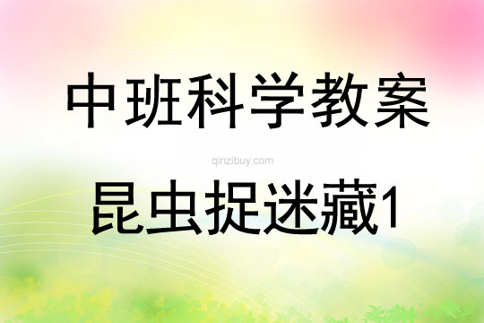 幼儿园中班科学教案：昆虫捉迷藏1中班科学教案：昆虫捉迷藏1