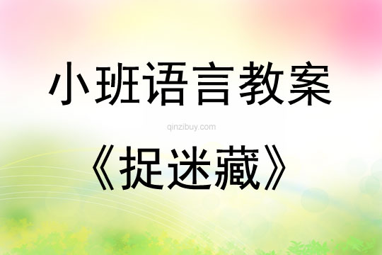 小班语言游戏活动捉迷藏教案反思