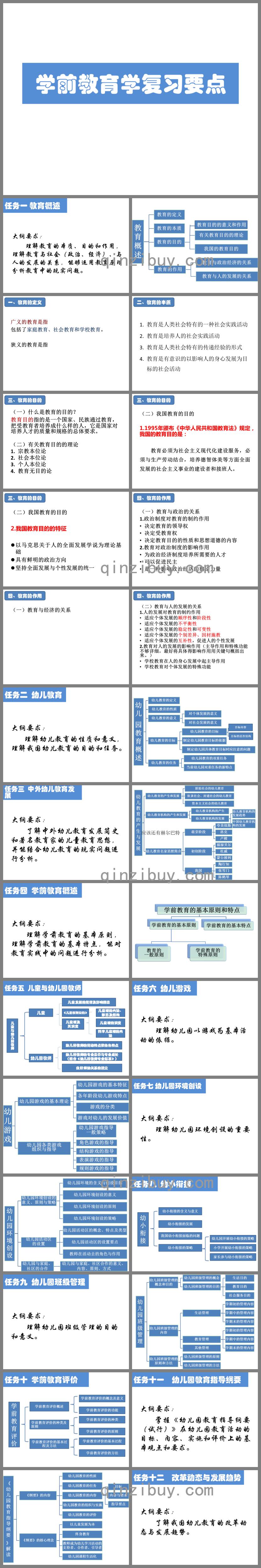 学前教育学教师资格证考试复习要点PPT课件