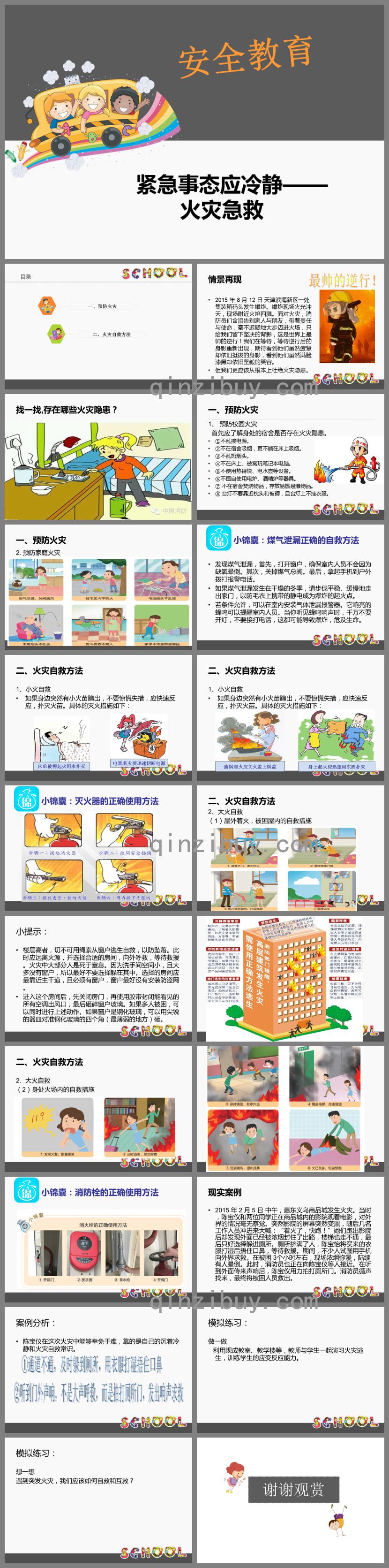 幼儿园安全教育火灾急救PPT课件