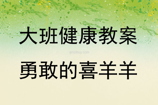 大班体育教学活动计划勇敢的喜羊羊教案反思