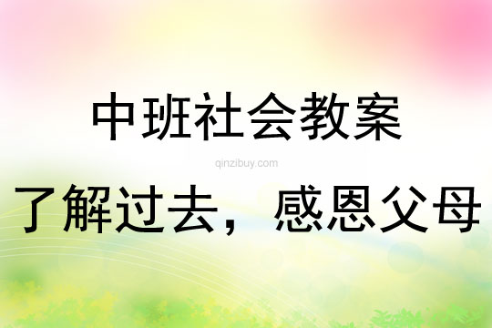 中班社会了解过去，感恩父母教案反思